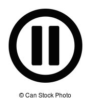 . ClipartLook.com Isolated pause button on a white background, Vector.