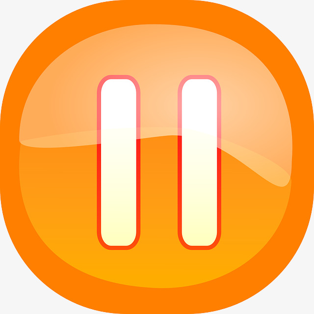 orange pause button, Time Out, Button, Switch PNG Image and Clipart