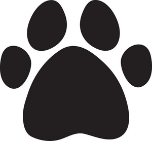 Paw Print Clipart Image: A .. - Paw Print Clip Art Black And White