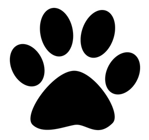 Paw Print Clipart Image . - Paw Print Clip Art Black And White