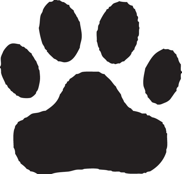 Paw prints dog paw print clip - Cougar Paw Clip Art