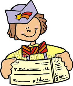 Paycheck Clipart Boy Showing  - Paycheck Clipart