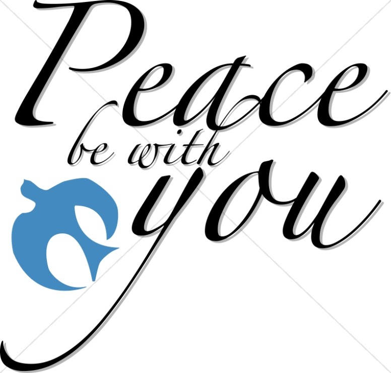 Peace Be with You Blue Dove - Peace Clip Art