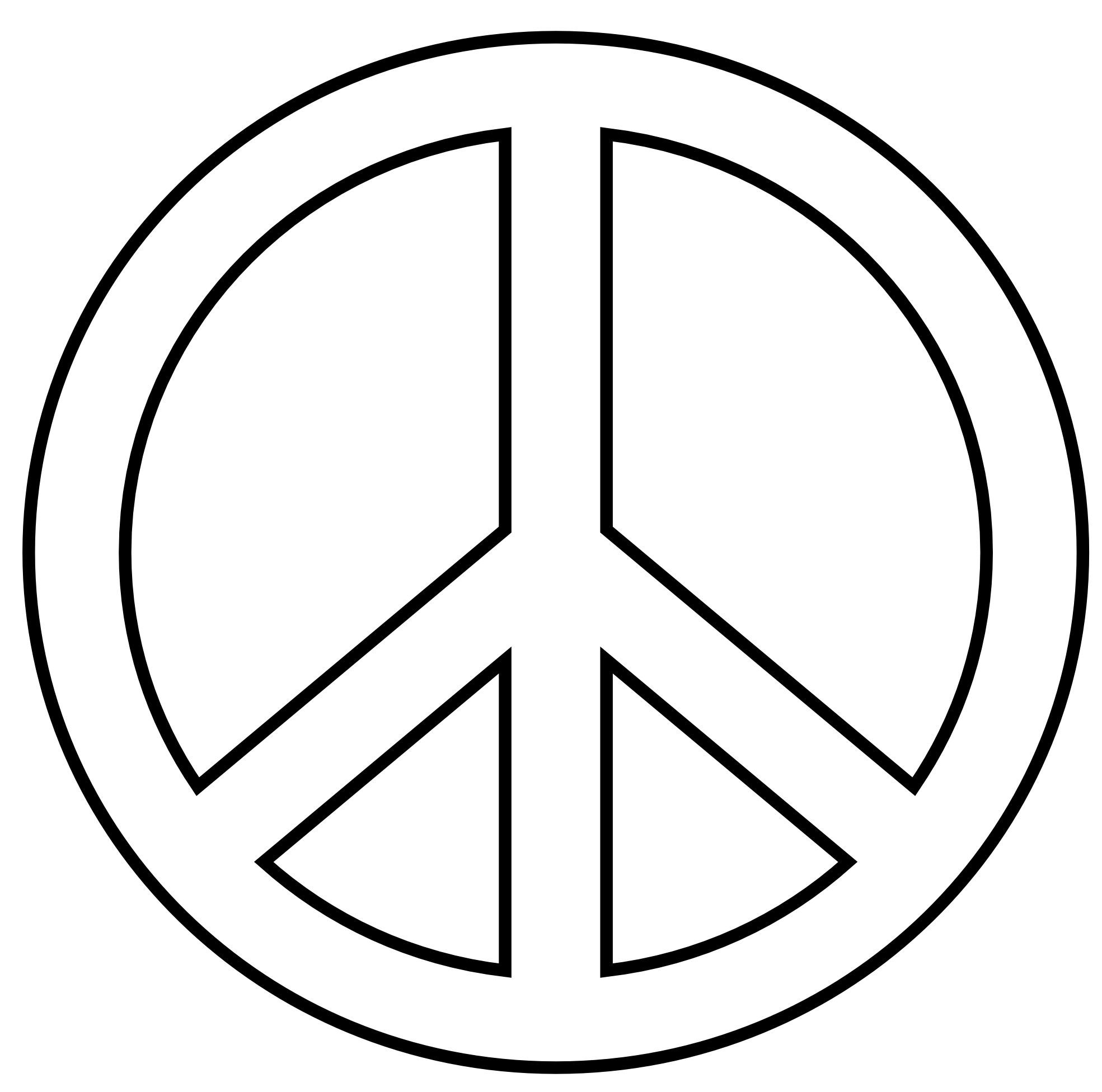 Peace Sign Clip Art Black And