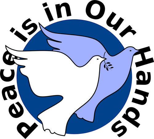 Peace is in our hands sign vector image. Vector clip art of dove ...
