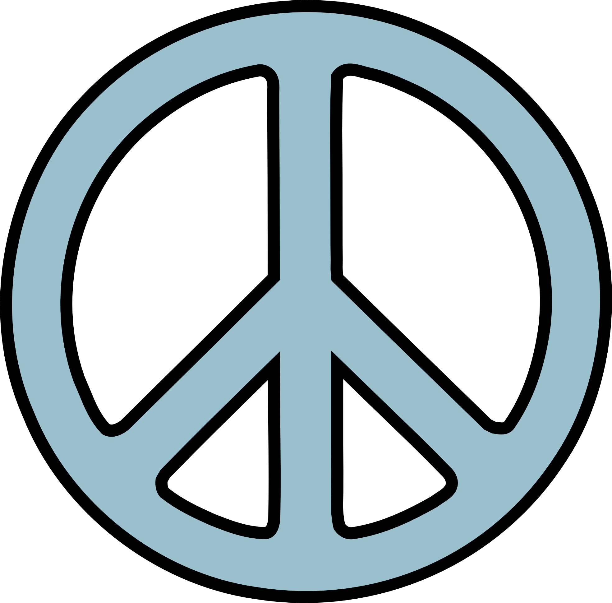Peace Sign Clip Art Black And - Peace Sign Clipart