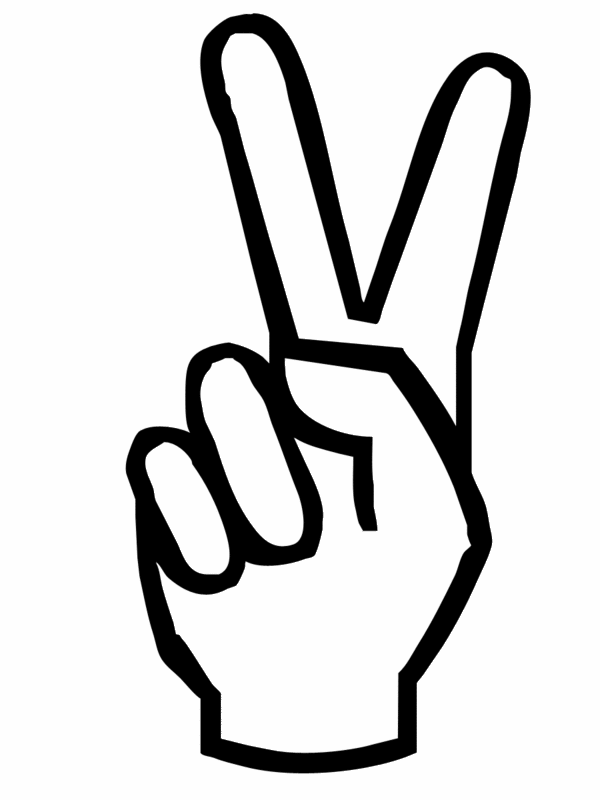 Pink peace sign clipart free 
