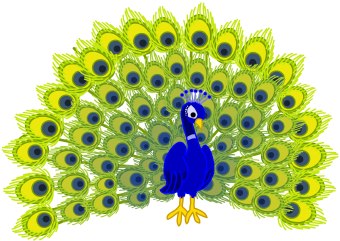 peacock: Retro-styled illustr