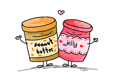 Peanut butter and jelly .