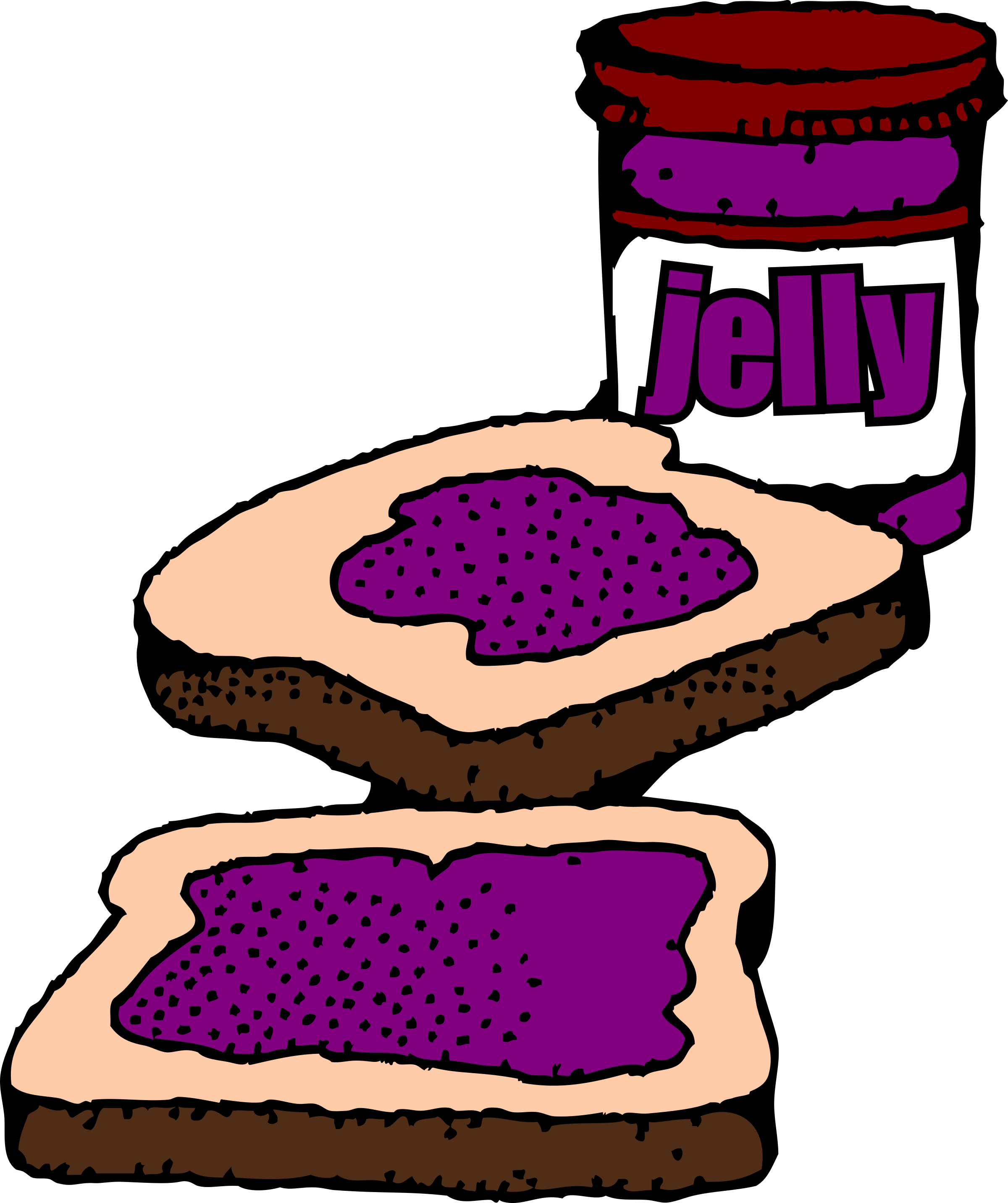 Peanut Butter and Jelly Jars. BIG IMAGE (PNG)