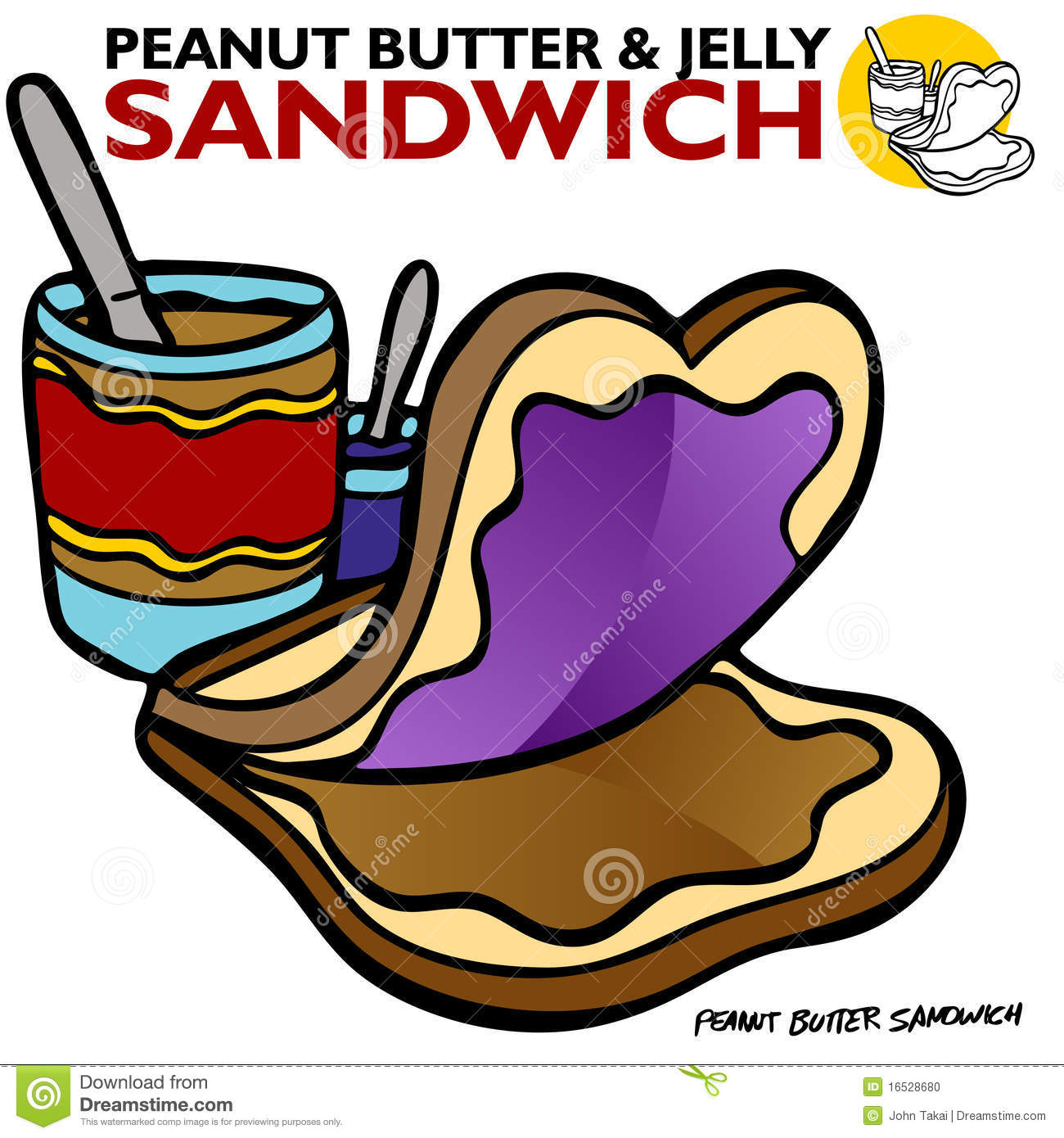 Peanut Butter Jelly Sandwich - Peanut Butter And Jelly Clip Art