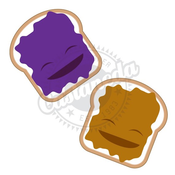 Peanut butter jelly time - clipart