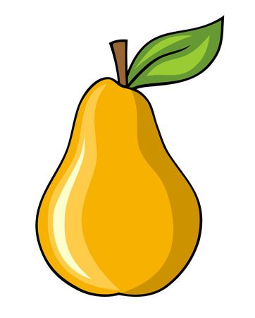 Abstract illustration of a pear cartoon style Illustration