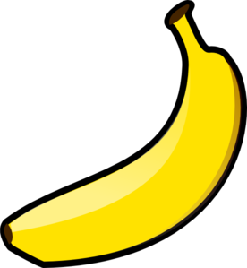 banana clipart black and whit