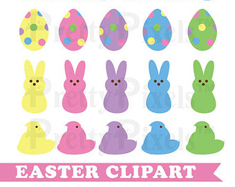 Easter Bunny Peeps Clipart Qu