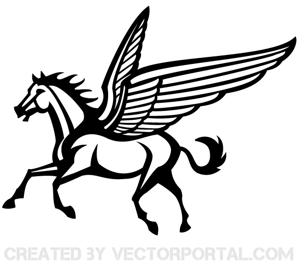 ... Pegasus - Black and white
