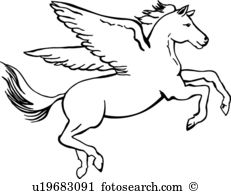 ... Pegasus - Silhouette of b