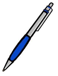 Pen clip art black and white  - Pen Clipart