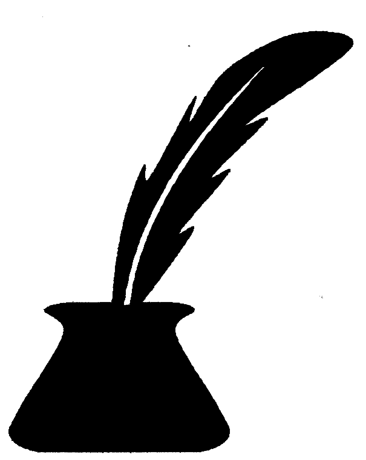 Pen With Ink Feather Clip Art - Feather Pen Clipart
