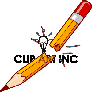 pencil and book clipart - Broken Pencil Clip Art