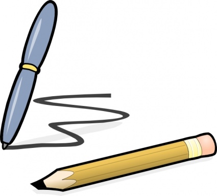 pencil and paper clipart