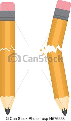 Pencil Broken - csp14576853 - Broken Pencil Clip Art