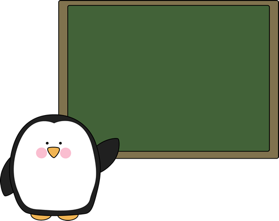 Penguin and Chalkboard