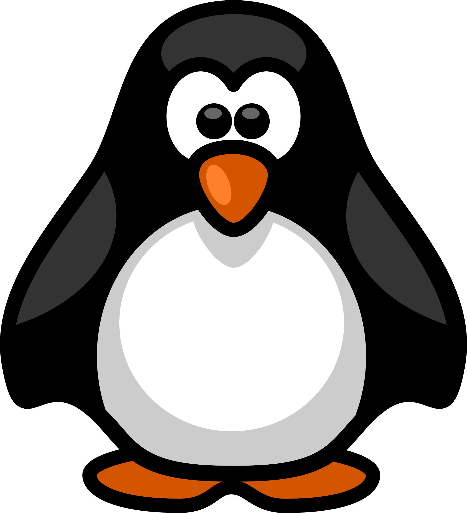 Gray White Penguin Clipart Si