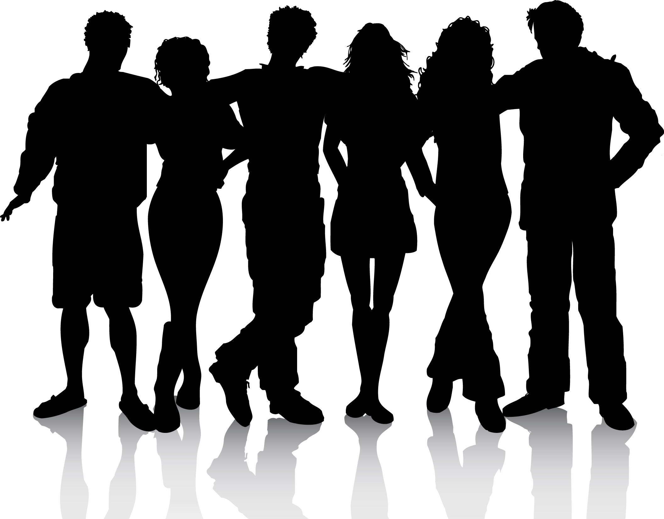 People clip art silhouette . - People Silhouette Clipart