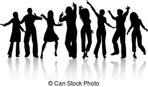 ... People dancing - Silhouet - Dancers Clipart