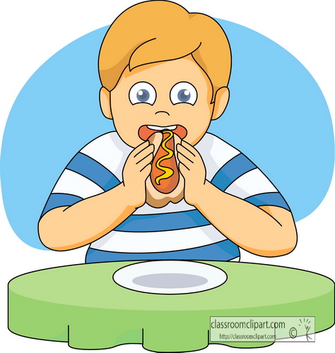 Eating Pizza Clipart