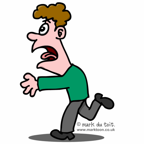 People Running Clipart Fright - Person Running Clipart