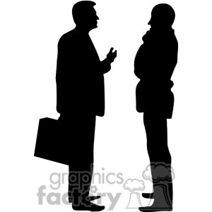 People Talking Face To Face . - Clip Art People Talking
