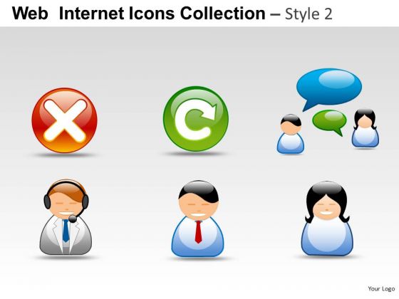 People Web Internet Icons Pow - Ppt Clipart