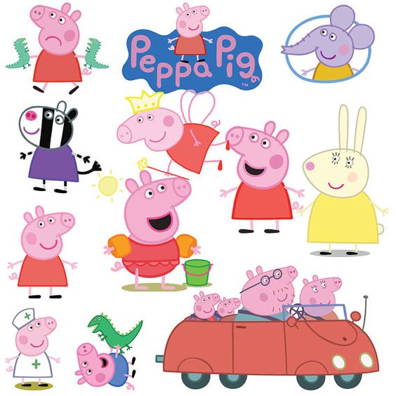 Peppa Pig Clipart 39 PNG Cartoon Digital by AmazingClipart on Etsy