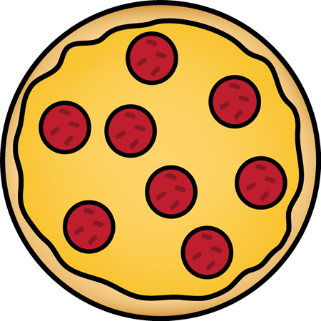 Pepperoni Pizza Clip Art Image - whole pepperoni pizza with cheese
