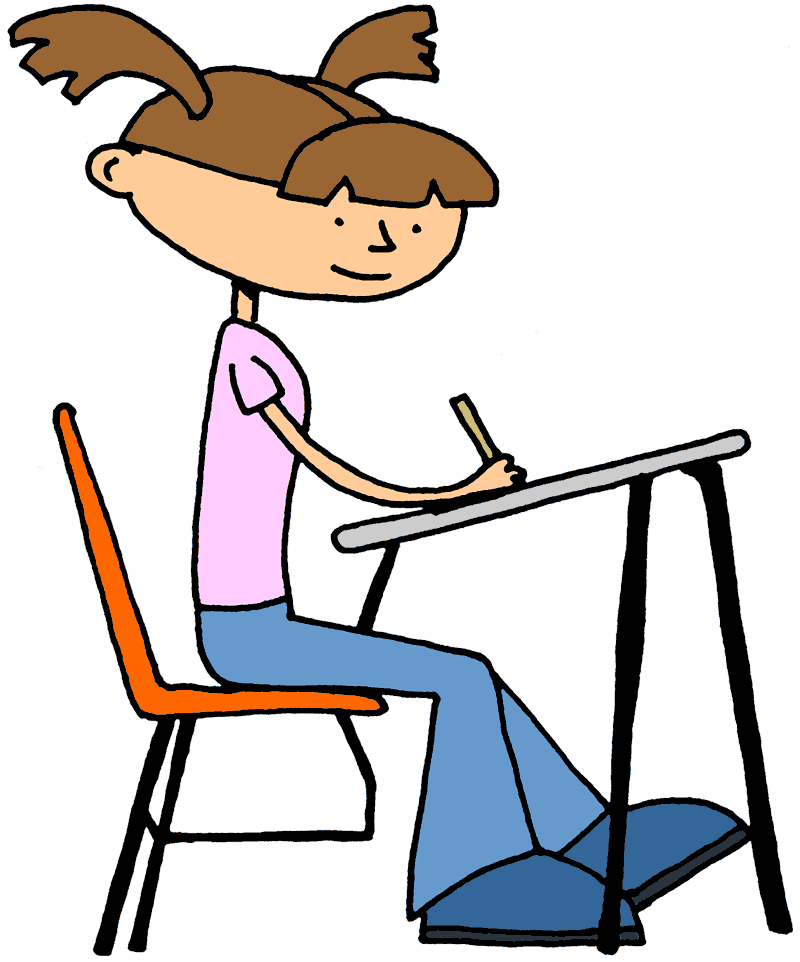 Perfect World Academic Clip A - Student Working Clipart