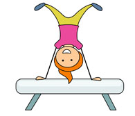 performing gymnastics on pomm - Clip Art Gymnastics