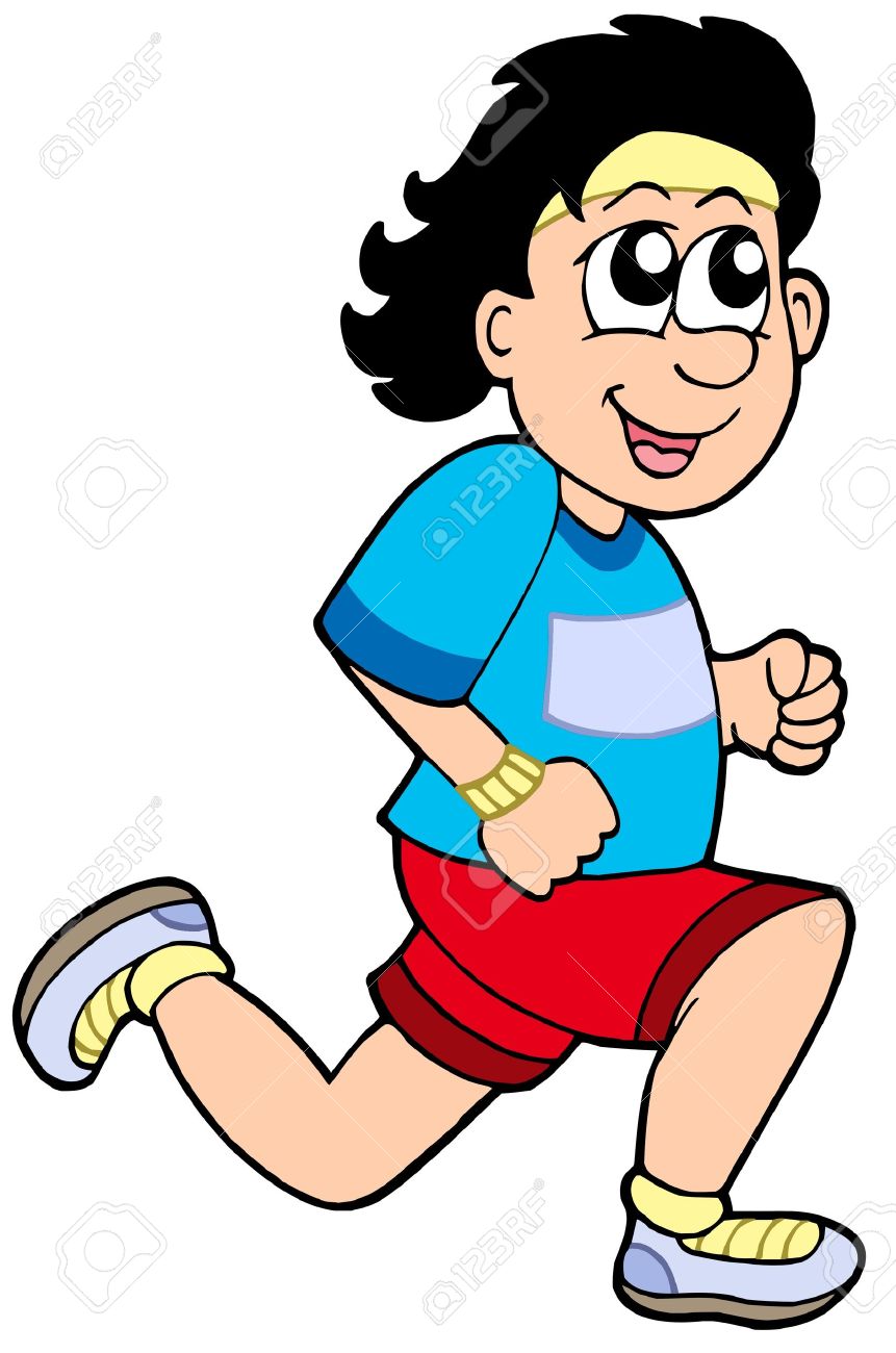 Person Running Clipart Black 