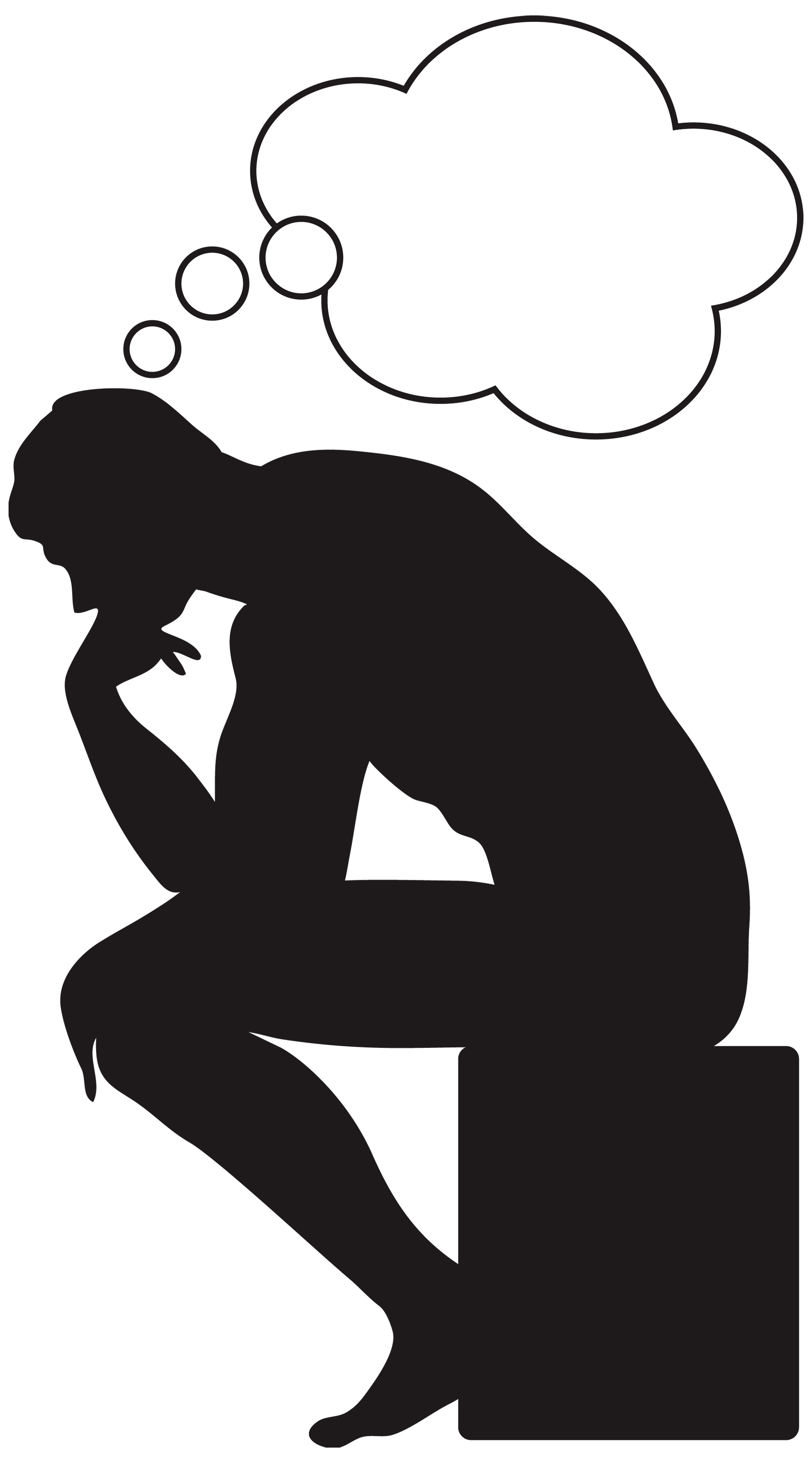 Person thinking clipart free  - Thinking Man Clipart
