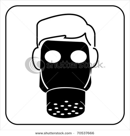 Person Wearing Gas Mask Vecto - Gas Mask Clip Art
