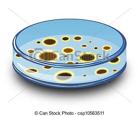 Petri Dish With Germs - This illustration features a blue... Petri Dish With Germs Clipartby ...