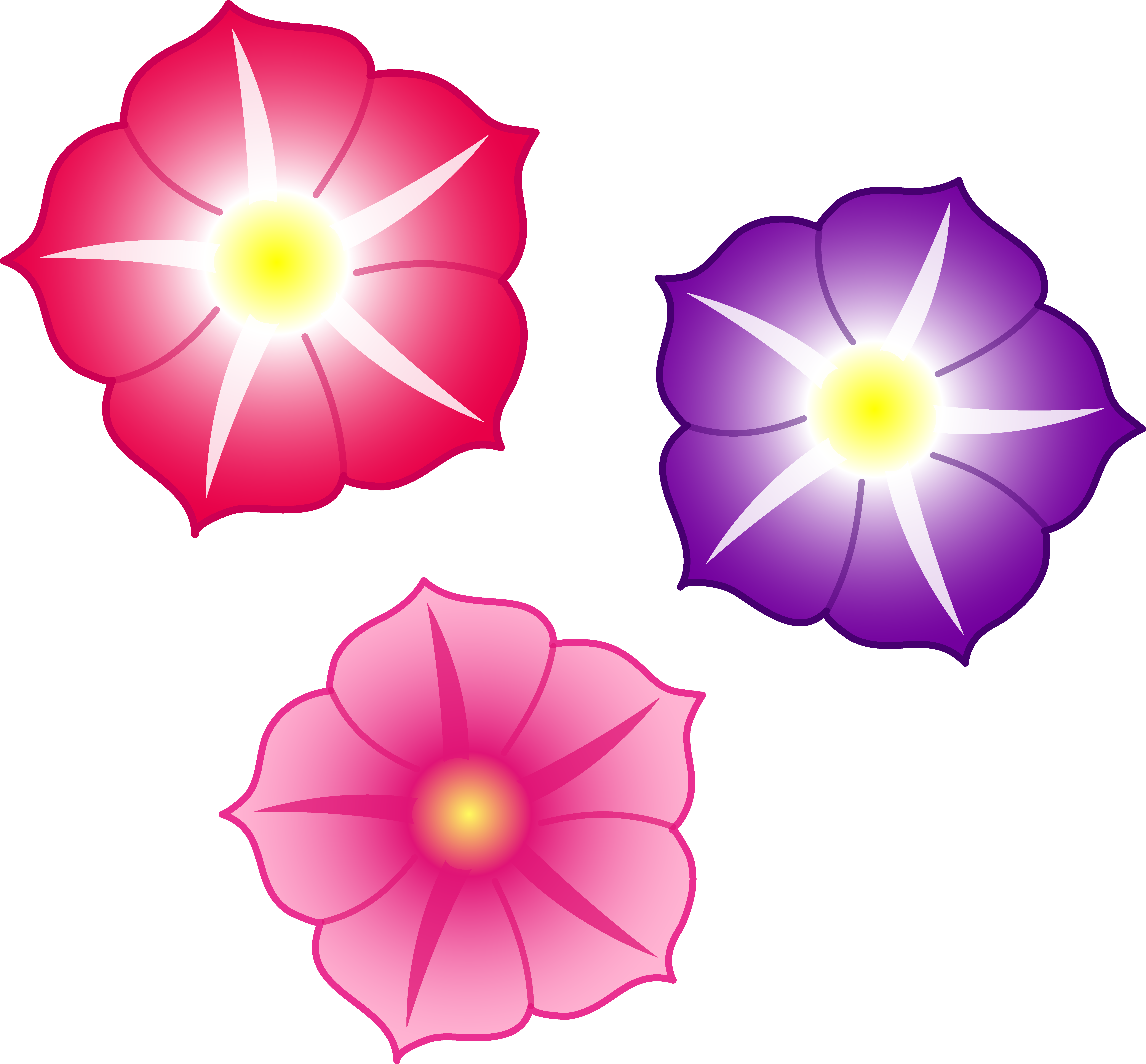 Petunian Flowers Clipart