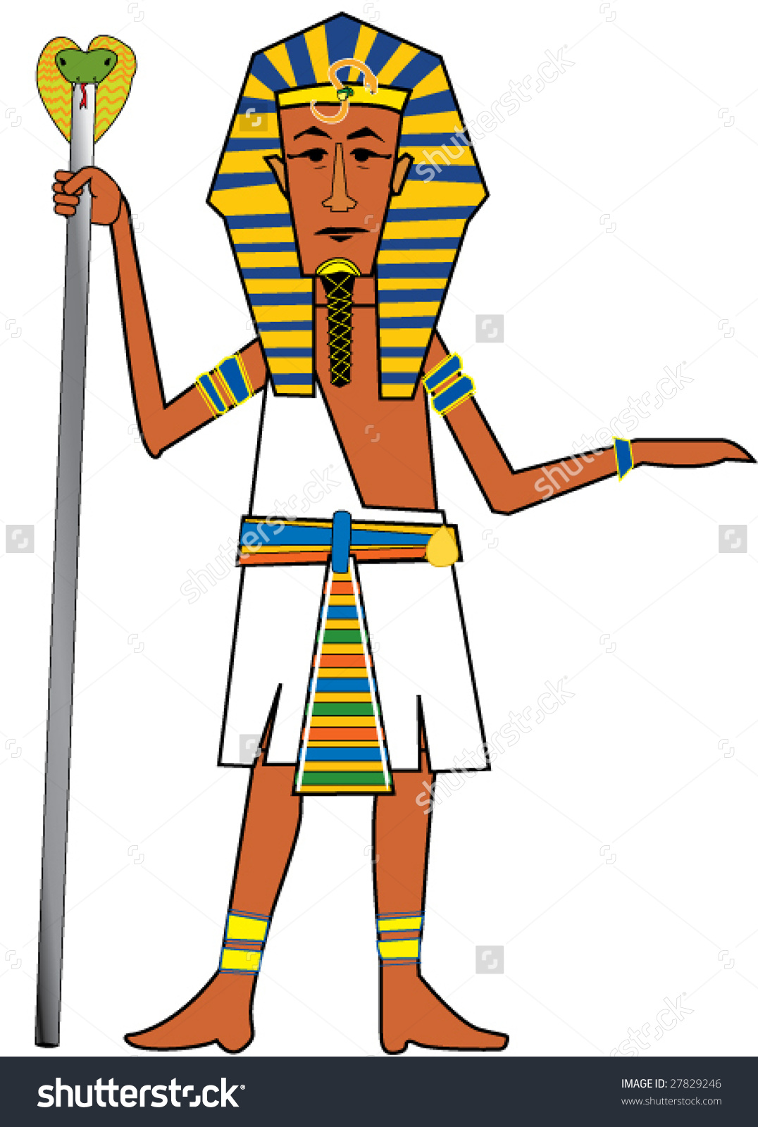 Clipart Of A Mad Ancient Egyp