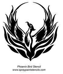 phoenix bird - stencil