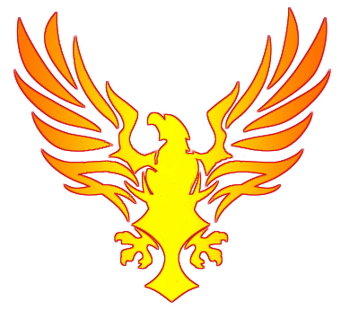 phoenix bird - stencil