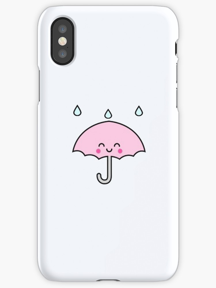 kawaii rain clipart phone case by kenmaru