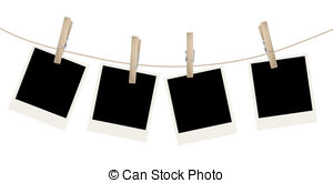 photo frames - Photo frames on the rope.