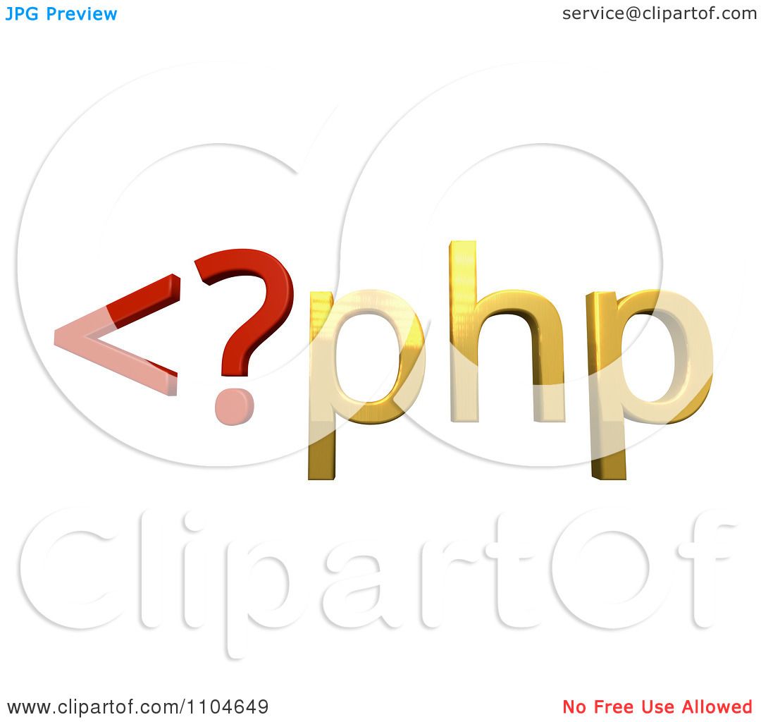 Clipart 3d Red And Gold Php S - Php Clipart