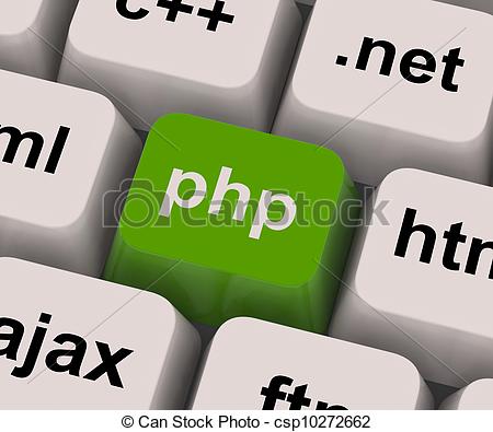 Php Programming Key Shows Int - Php Clipart